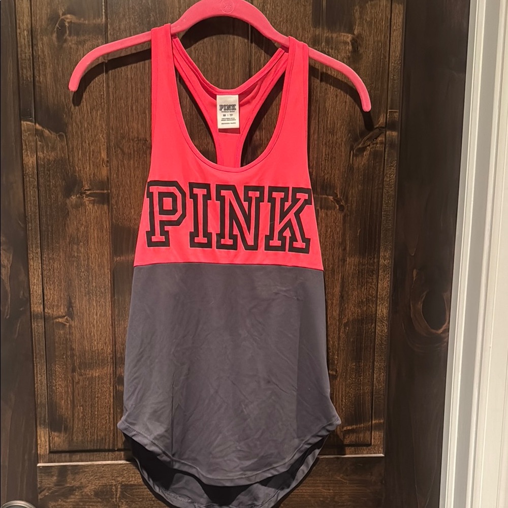Victoria’s Secret PINK Pink and Gray Tank Top size xs